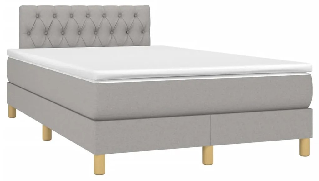 ΚΡΕΒΑΤΙ BOXSPRING ΜΕ ΣΤΡΩΜΑ ΑΝΟΙΧΤΟ ΓΚΡΙ 120X190 ΕΚ. ΥΦΑΣΜΑΤΙΝΟ 3269793