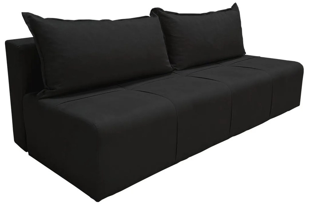 Sofa Bed Palermo 3-Seater Μαύρο