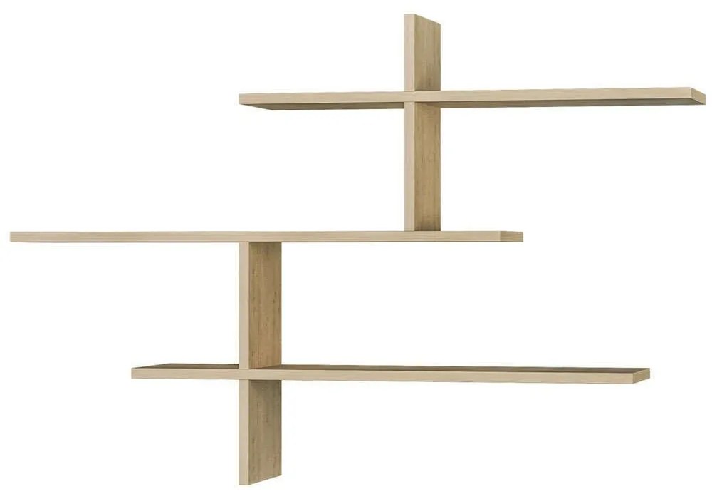Ραφιέρα Τοίχου Leo 776HMS1731 123x22x80,5cm Oak