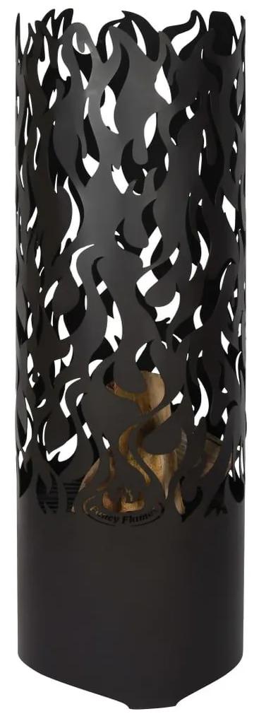 Esschert Design Βαρέλι Φωτιάς Flames Μαύρο Ανθρακοχάλυβας FF408 - Μαύρο