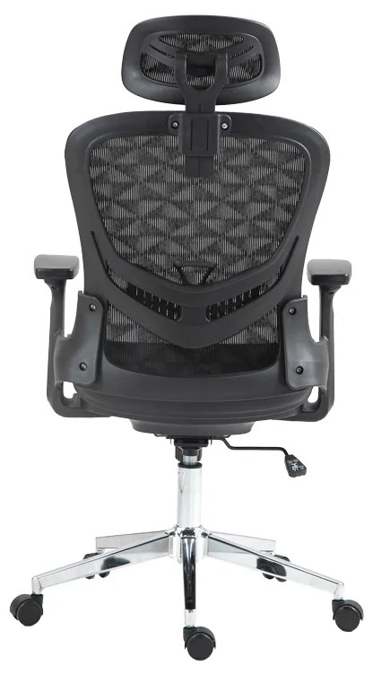 Καρέκλα γραφείου εργασίας Mergi pakoworld μαύρο mesh 62x63x120εκ - 275-000019
