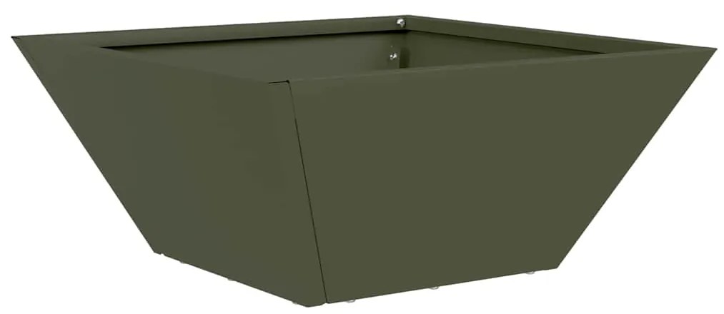 vidaXL Γλάστρα Κήπου Λαδί 35 x 35 x 15 εκ. Ατσάλι