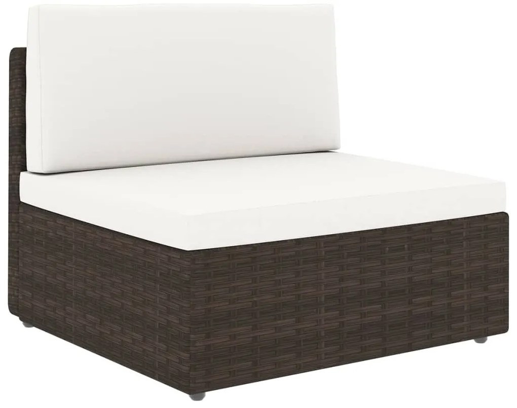 vidaXL Σαλόνι Κήπου 14 Τεμαχίων Καφέ από Συνθετικό Ρατάν με Μαξιλάρια