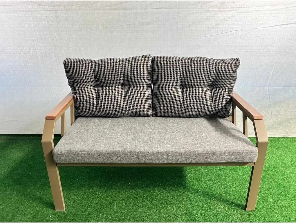 Σετ Κήπου Μαύρο / Λευκό / Χρυσό GREGA 120x58x78