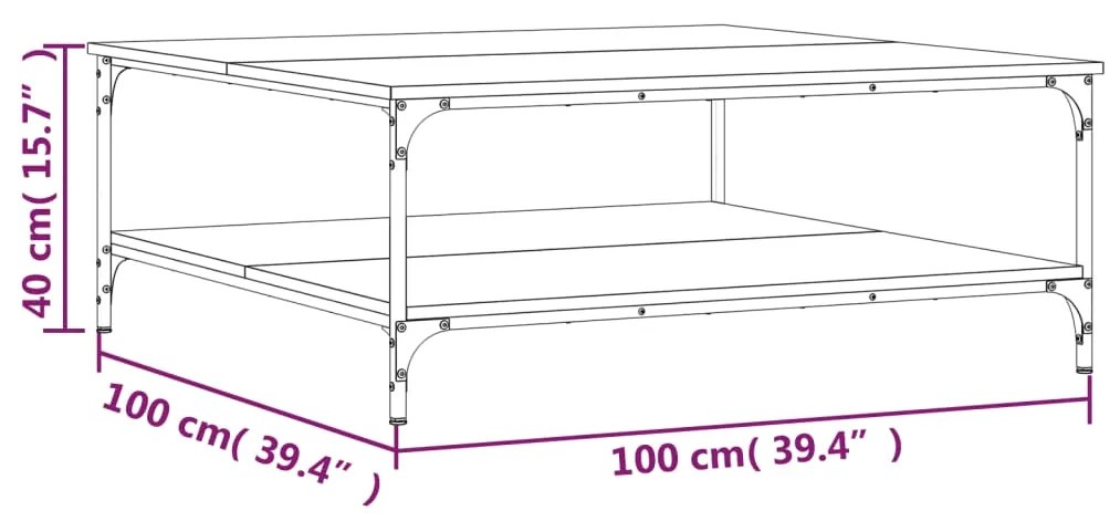 ΤΡΑΠΕΖΑΚΙ ΣΑΛΟΝΙΟΥ ΓΚΡΙ SONOMA 100X100X40 ΕΚ ΕΠΕΞΕΡΓΑΣΜΕΝΟ ΞΥΛΟ 832846