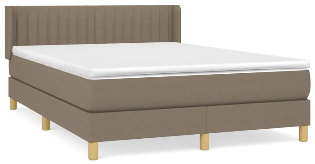 ΚΡΕΒΑΤΙ BOXSPRING ΜΕ ΣΤΡΩΜΑ TAUPE 140X200 ΕΚ. ΥΦΑΣΜΑΤΙΝΟ 3130437