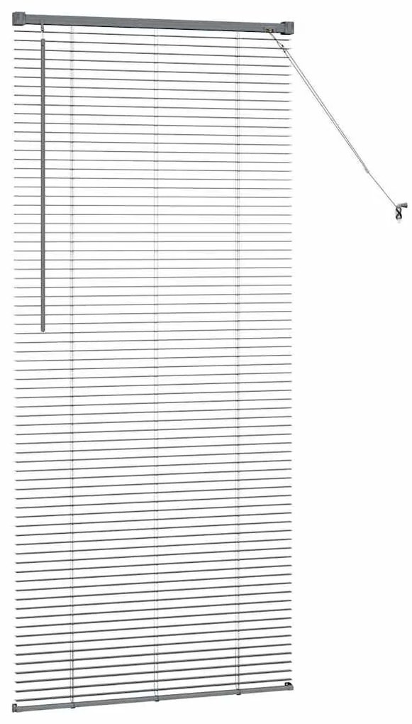 vidaXL Ρολό Παραθύρου με κουρτίνες Σκούρο γκρι Αλουμίνιο