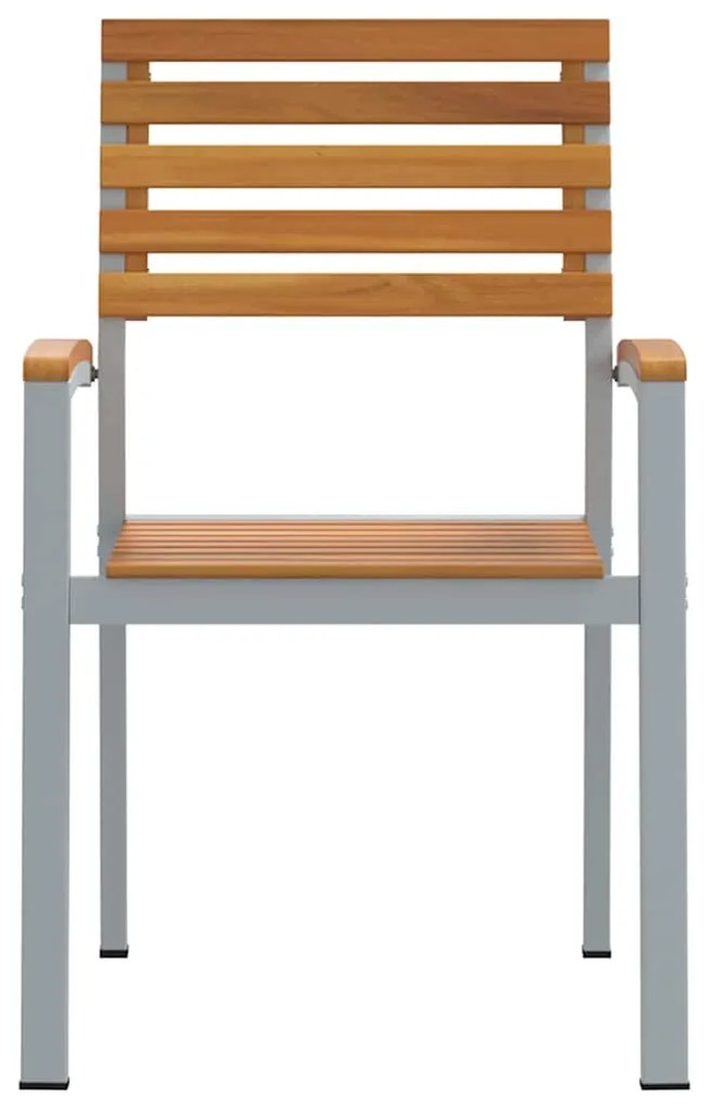vidaXL Καρέκλα Κήπου 8 pcs Καφέ 56 x 57 x 87εκ. Μασίφ ξύλο ακακίας