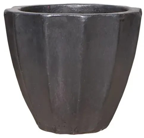 MarHome ΠΙΘΑΡΙ-ΚΑΣΠΩ ΜΑΥΡΟ ΜΑΤ ΠΟΛΥΓΩΝΟ ΜΕΣΑΙΟ Φ38x36cm 6/ΠΑΛΕΤΑ  06-21270-M
