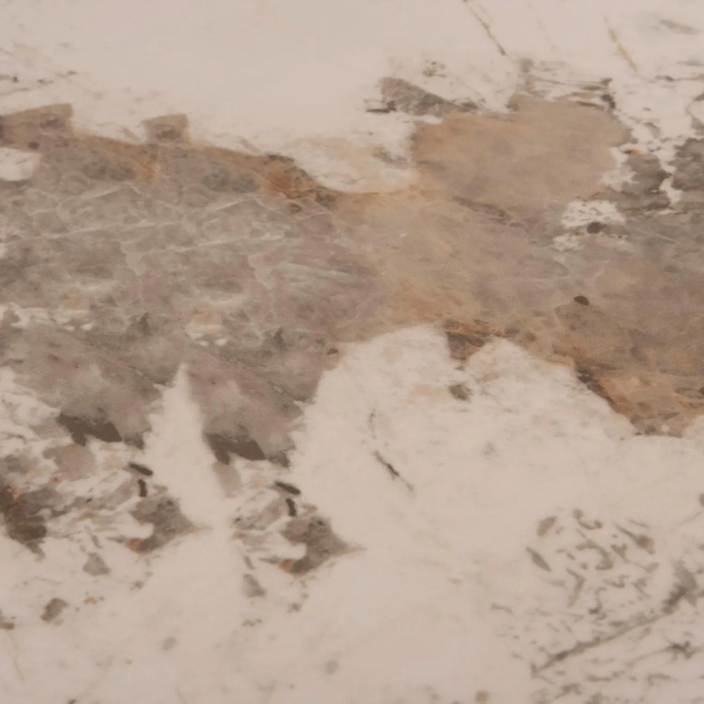 Τραπέζι Τραπεζαρίας SEDAR Στρογγυλό Κεραμικό Τop και Κρέμ Μεταλλικά πόδια Φ120x78Υεκ. 120x120x78 εκ.