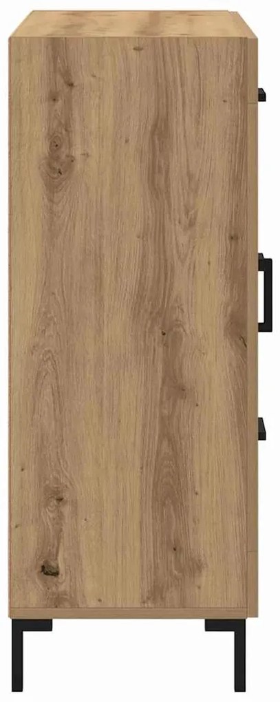 vidaXL Πλαϊνό γραφείο με συρτάρι artisan δρυς 69.5 x 34 x 90 εκ.