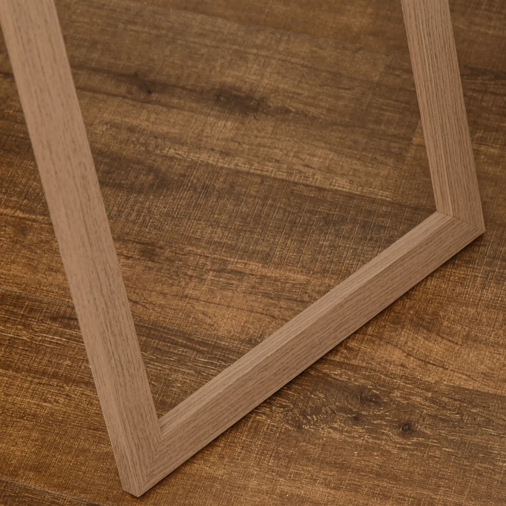 HOMCOM Καθρέφτης Ολόσωμος με Βάση, Ελεύθερος Στέκεται, 40 εκ. x 150 εκ., Φυσικό