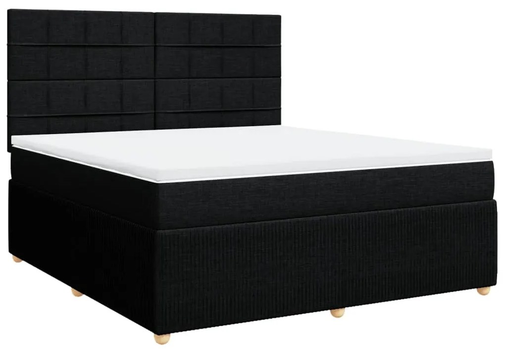 ΚΡΕΒΑΤΙ BOXSPRING ΜΕ ΣΤΡΩΜΑ ΜΑΥΡΟ 180X200 ΕΚ. ΥΦΑΣΜΑΤΙΝΟ 3292137