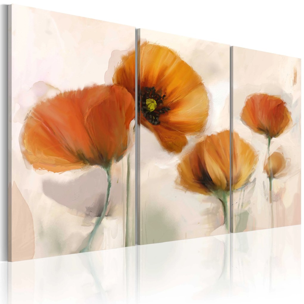 Πίνακας - Artistic poppies - triptych - 120x80