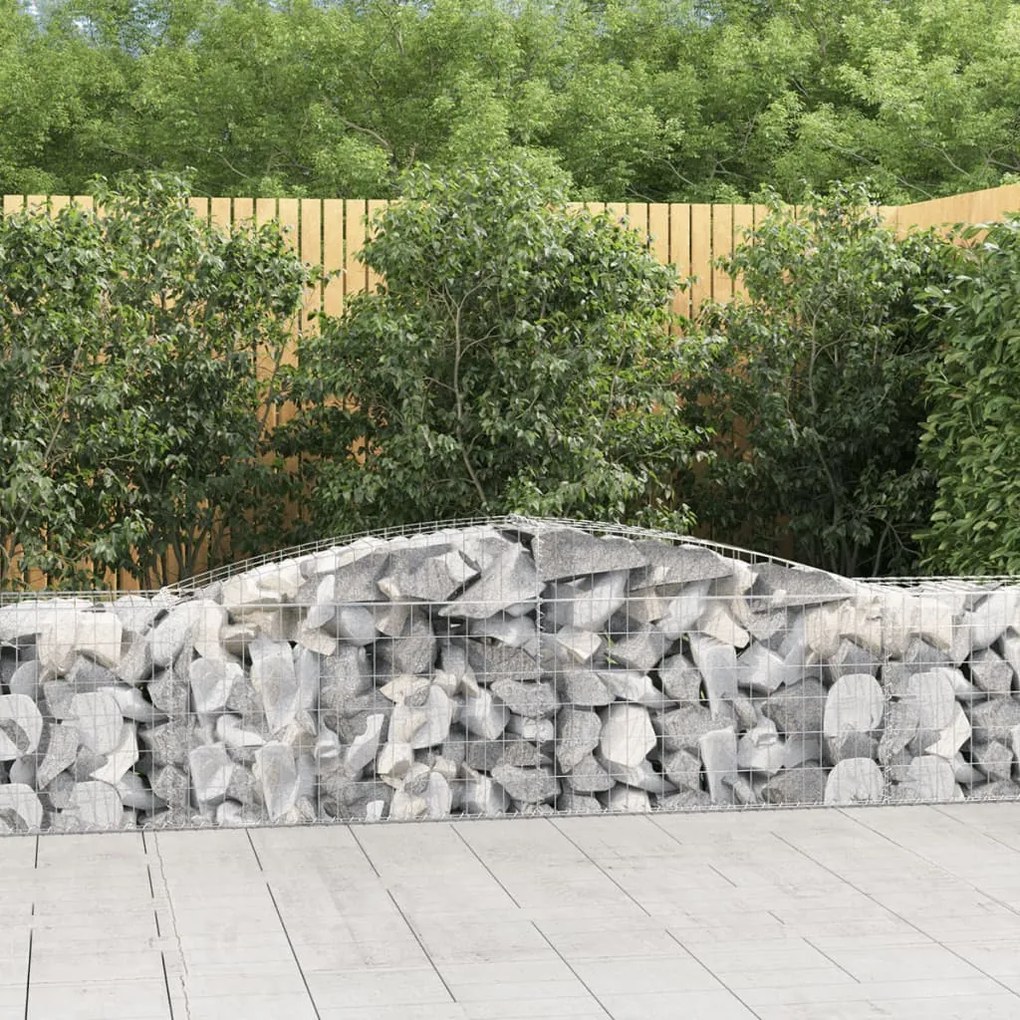 vidaXL Συρματοκιβώτιο Τοξωτό 400x50x60/80εκ. από Γαλβανισμένο Χάλυβα
