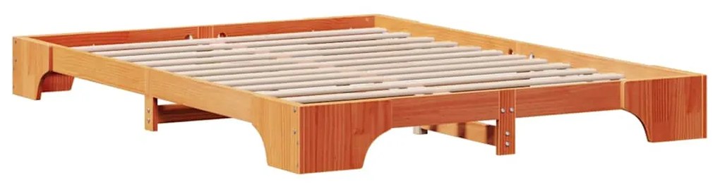 vidaXL Σκελετός Κρεβατιού Καφέ κεριού 207 x 155.5 x 17 εκ.