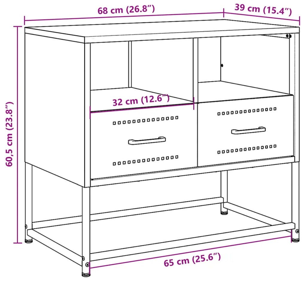 ΈΠΙΠΛΟ ΤΗΛΕΟΡΑΣΗΣ ΡΟΖ 68 X 39 X 60,5 ΕΚ. ΑΠΟ ΧΑΛΥΒΑ 846549