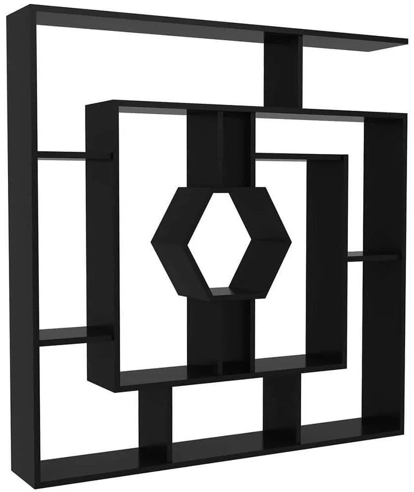 Βιβλιοθήκη Labrina 875ZNA3643 134x22x134cm Black