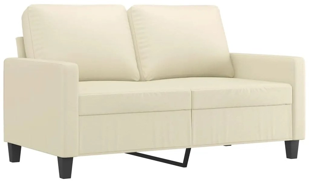 vidaXL Πολυθρόνες Σετ 2 Τεμαχίων Κρεμ Συνθετικό Δέρμα με Μαξιλάρια