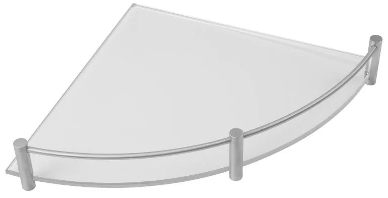 Karag 0633 99 Mensole Εταζέρα γωνιακή γυάλινη 25cm Σατινέ