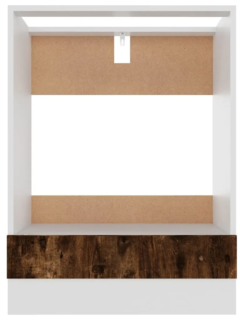 vidaXL Ντουλάπι Φούρνου "Riga" Καπνιστή Δρυς 60x46x81,5 εκ. από Τεχνητό Ξύλο