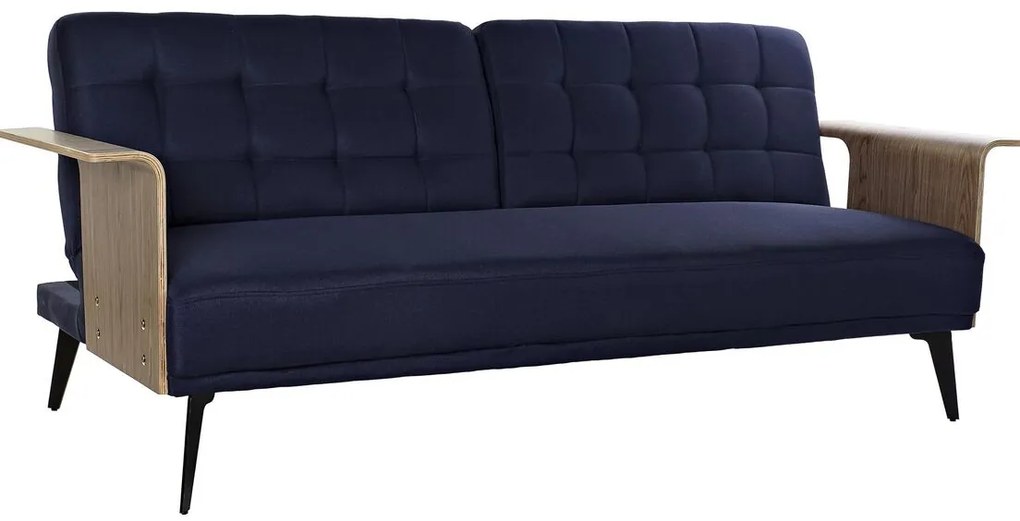 Καναπές-Κρεβάτι DKD Home Decor Μπλε Καφέ Μαύρο Μέταλλο Σύγχρονη Urban 203 x 87 x 81 cm