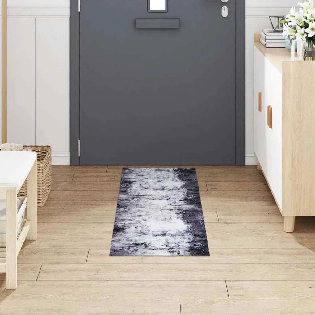 vidaXL Χαλί Κουζίνας Other Χοντρό τσιμέντο 45 x 150 cm Βελούδο