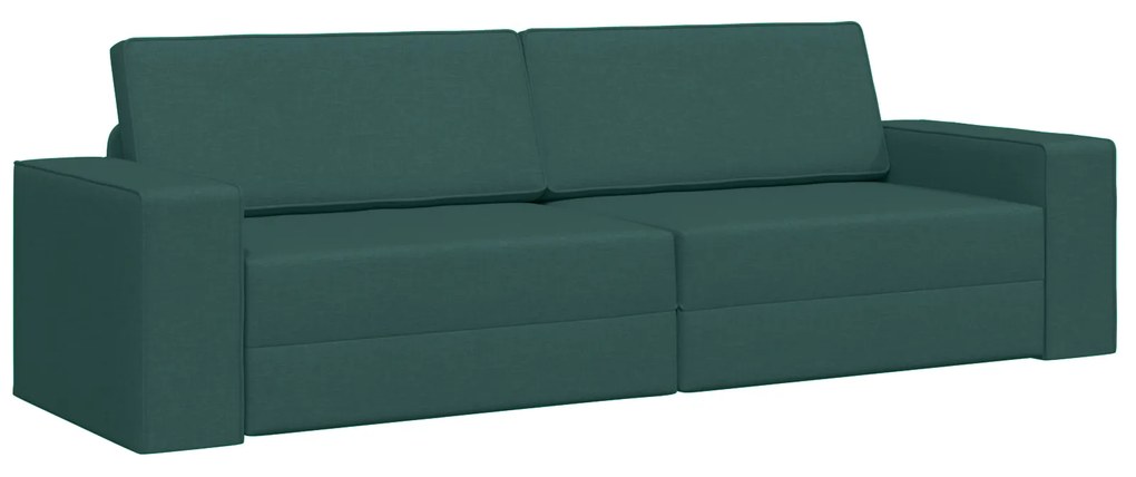 vidaXL Καναπές Κρεβάτι 2 σε 1 Σκούρος Πράσινος 245x150x60.5 εκ Υφάσματος