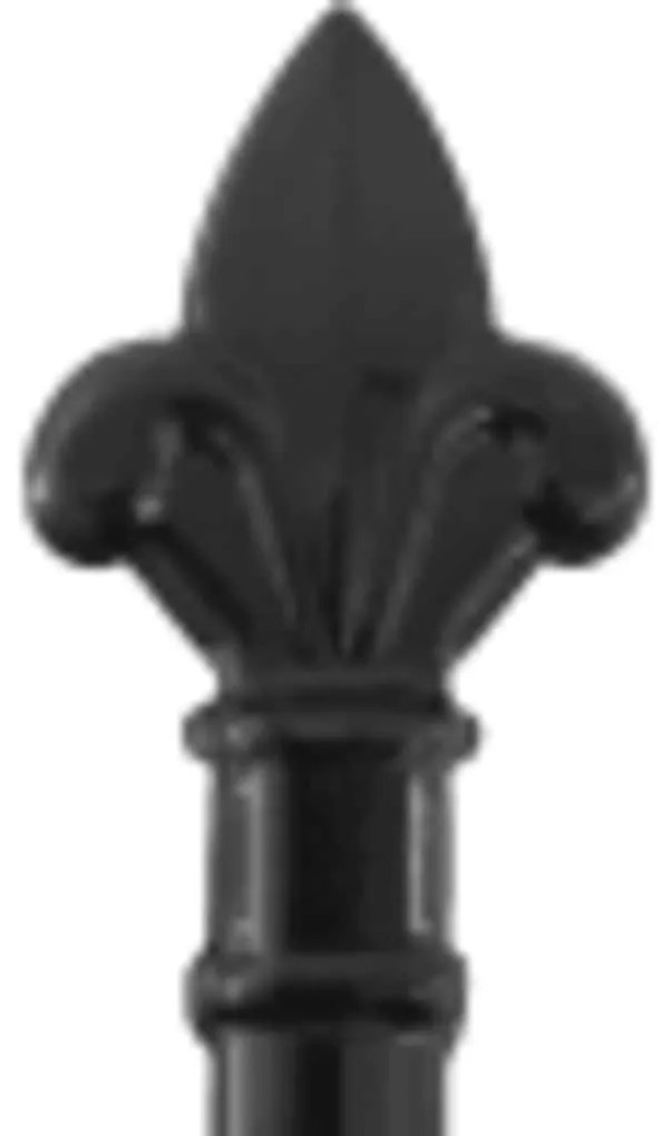 vidaXL Καγκελόπορτα Διπλή με Ακίδες Μαύρη 3 x 1,75 μ. Ατσάλινη