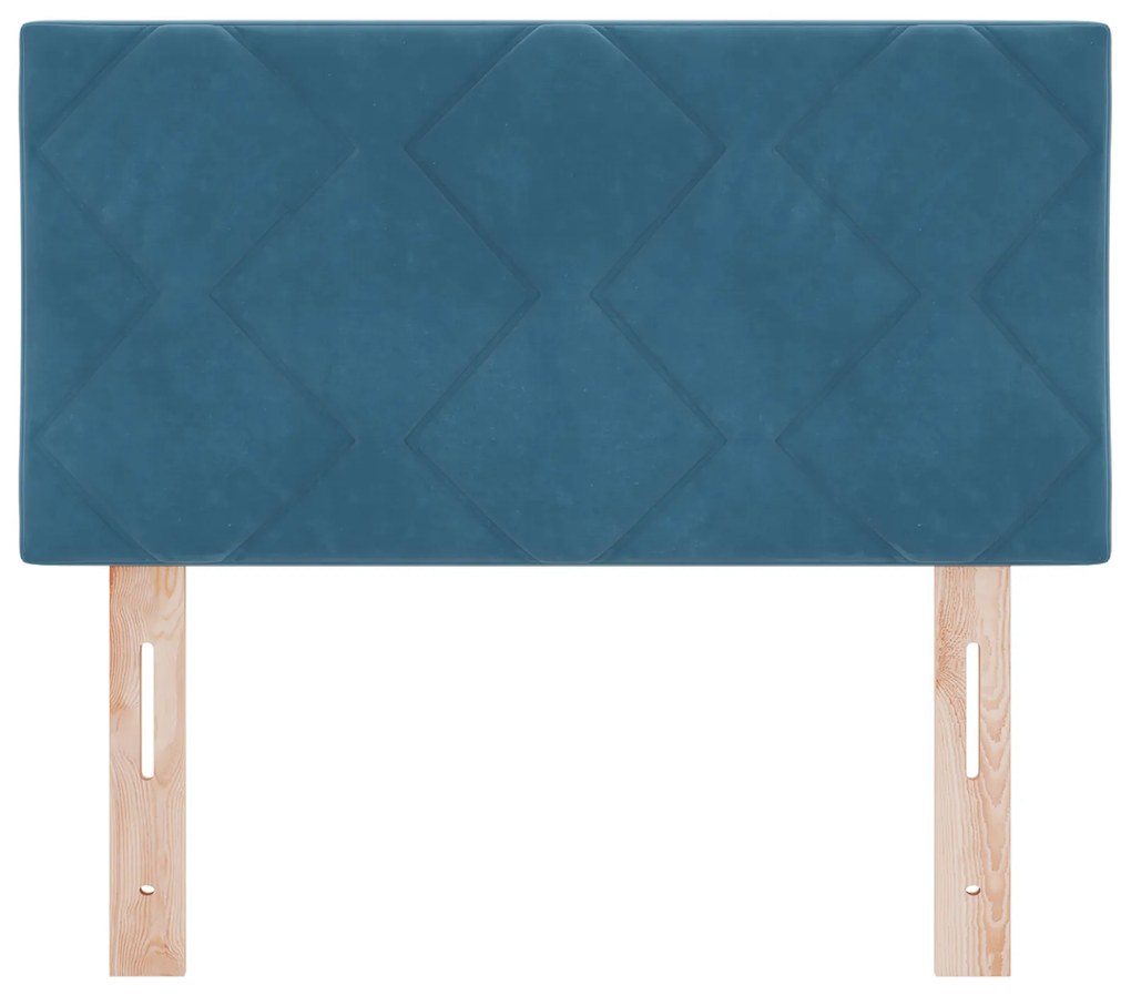 vidaXL LED Προσκέφαλο Σχεδιασμός Diamond Blocks Μπλε 80 cm Βελούδο