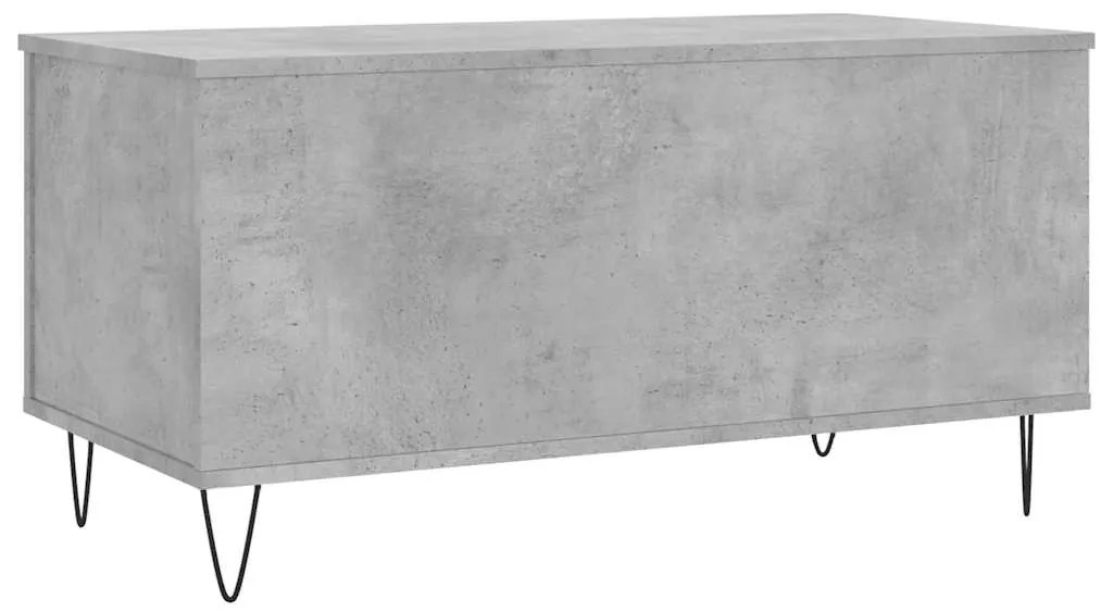 vidaXL Τραπεζάκι Σαλονιού Γκρι Σκυροδ. 90x44,5x45 εκ. Επεξεργ. Ξύλο