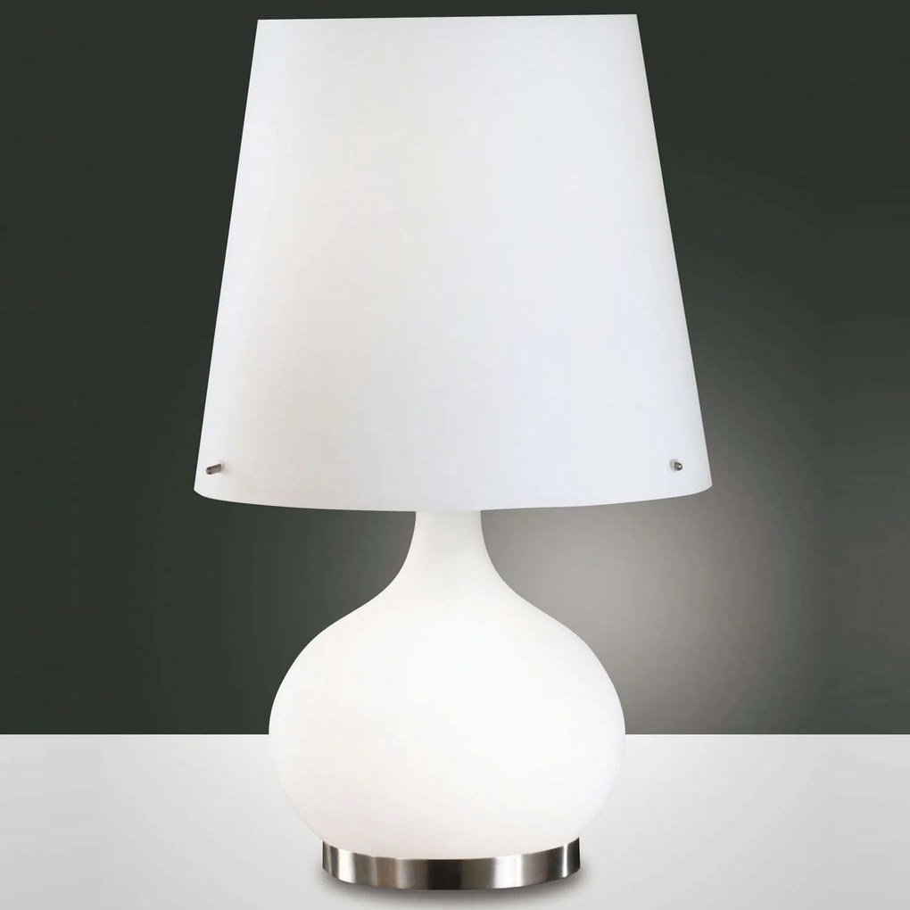 Επιτραπέζιο Φωτιστικό Ade 2533-35-102 White Fabas Luce Γυαλί