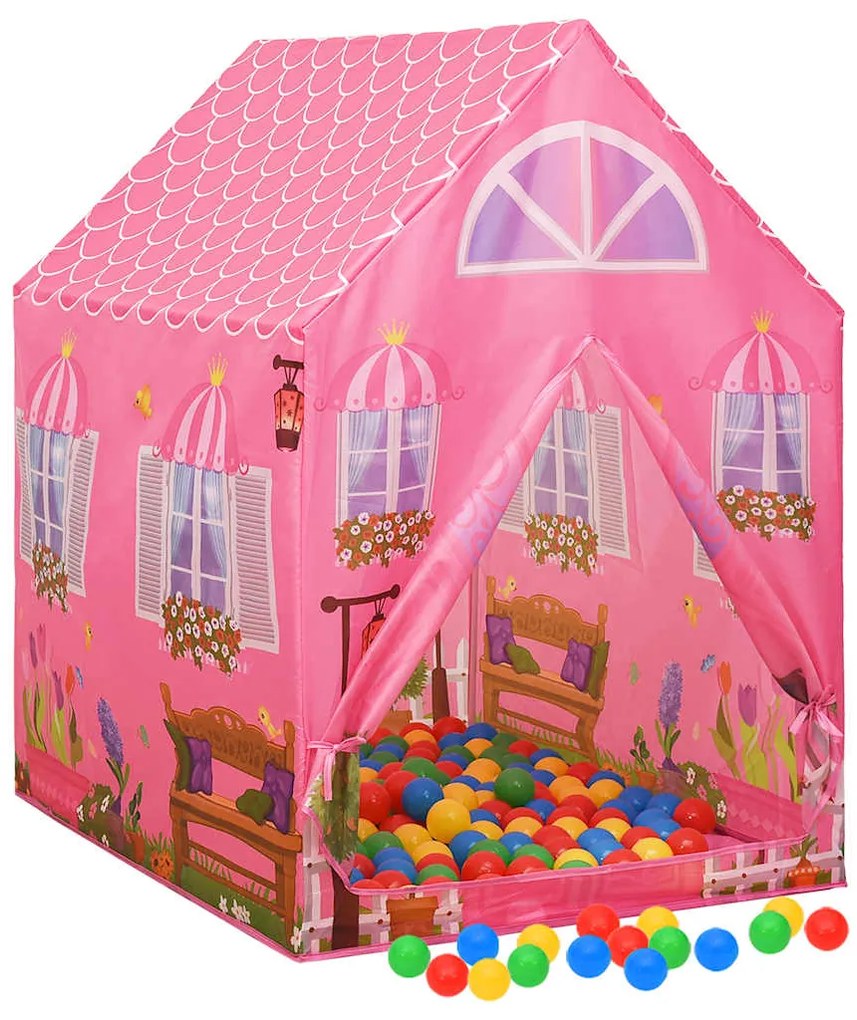 vidaXL Παιδική Σκηνή Ροζ 69 x 94 x 104 εκ.