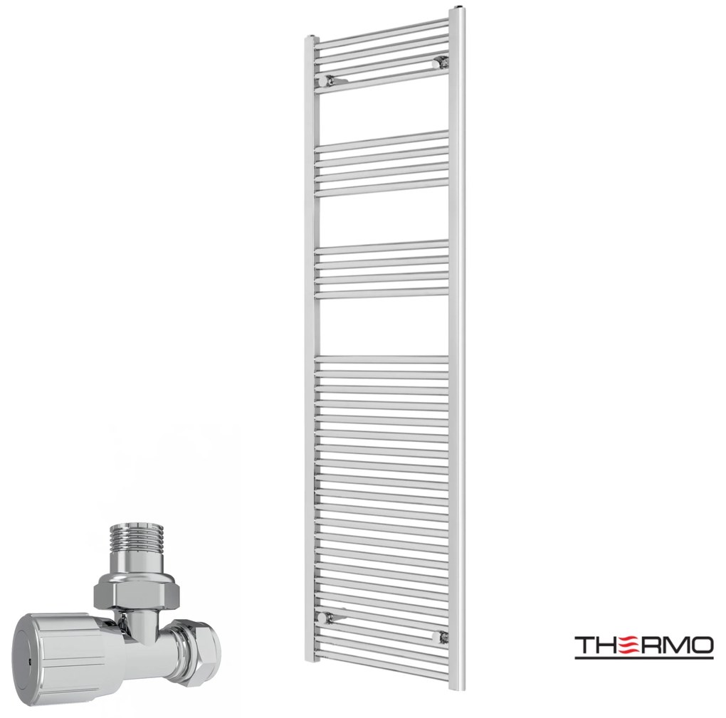 Thermo ALTO Θερμαινόμενη πετσετοκρεμάστρα από Mild Steel με υδραυλική λειτουργία, 176x50cm Chrome