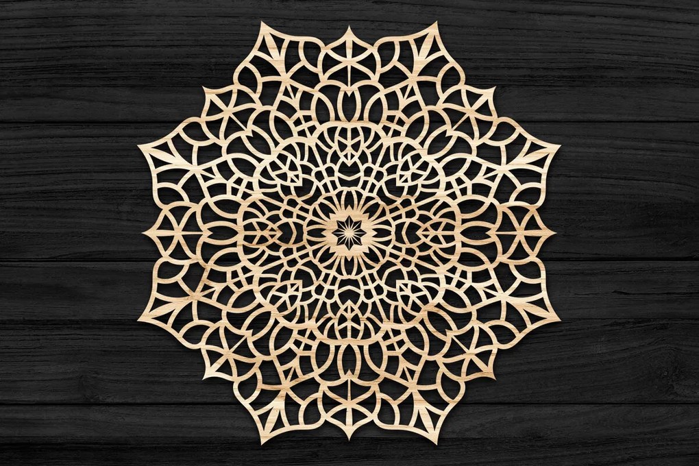 Intra απο ξύλο plywood 3mm-4mm πάχος 3D Mandala για Cricut Δίασταση 30x30 cm INTRAFABR-69579116