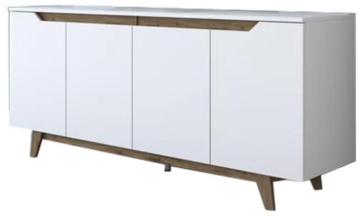 Μπουφές Rafaelo λευκό-καρυδί 180x45x78,5εκ 180x45x78.5 εκ.