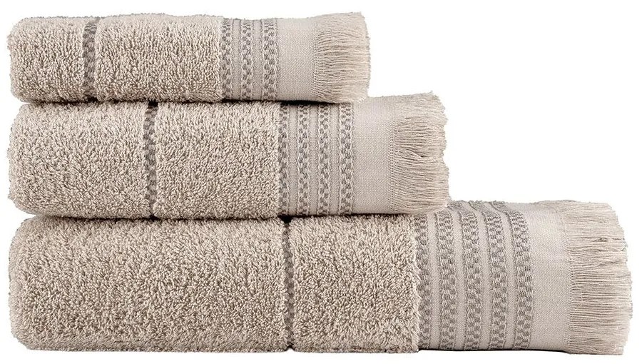 Πετσέτες Plush (Σετ 3τμχ) Pink Nima Σετ Πετσέτες 70x140cm 100% Cotton
