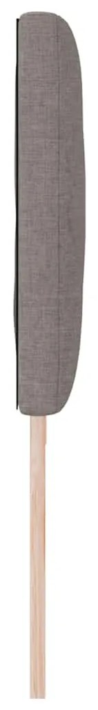 vidaXL Κεφαλάρι με φώτα λωρίδας LED με κεφαλάρι Taupe 200 cm ύφασμα