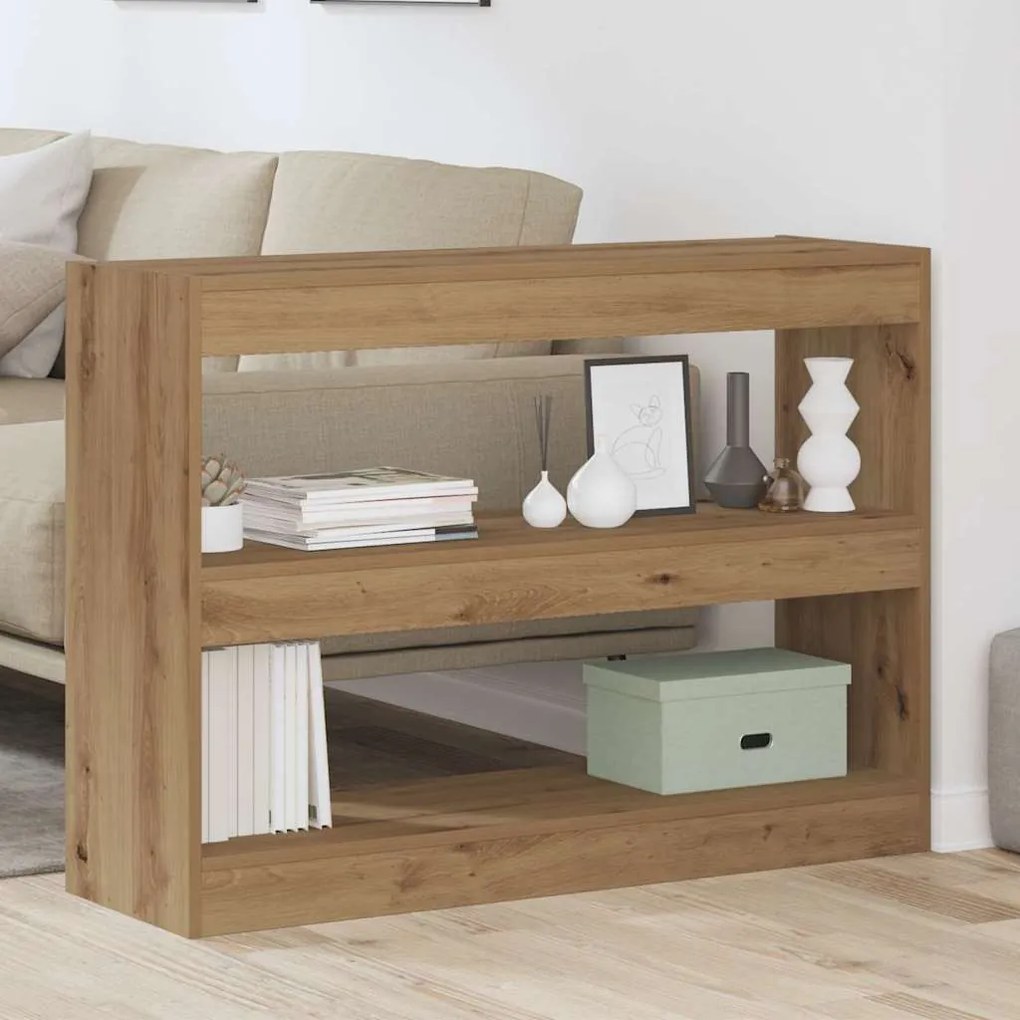 vidaXL Βιβλιοθήκη artisan δρυς 100 x 30 x 72 εκ Επεξεργασμένο ξύλο