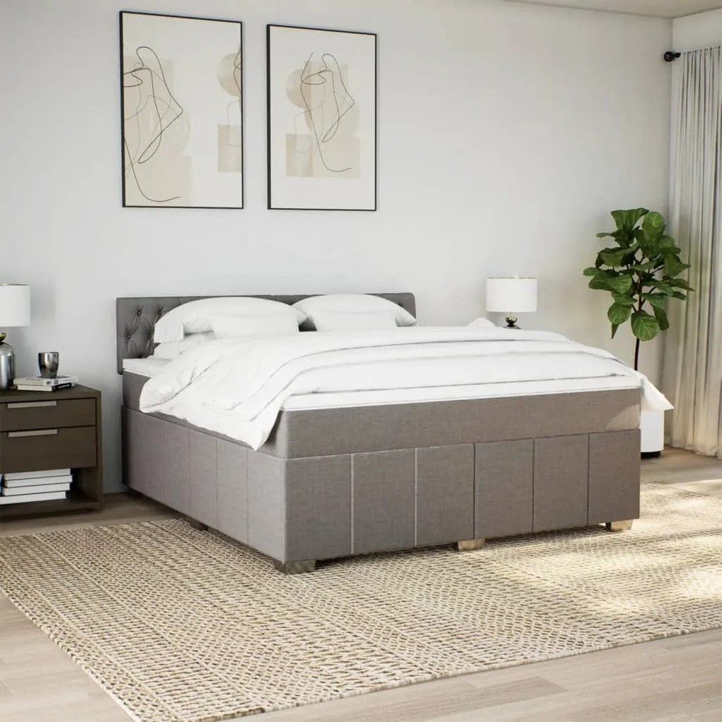 ΚΡΕΒΑΤΙ BOXSPRING ΜΕ ΣΤΡΩΜΑ TAUPE 180X200 ΕΚ. ΥΦΑΣΜΑΤΙΝΟ 3287158