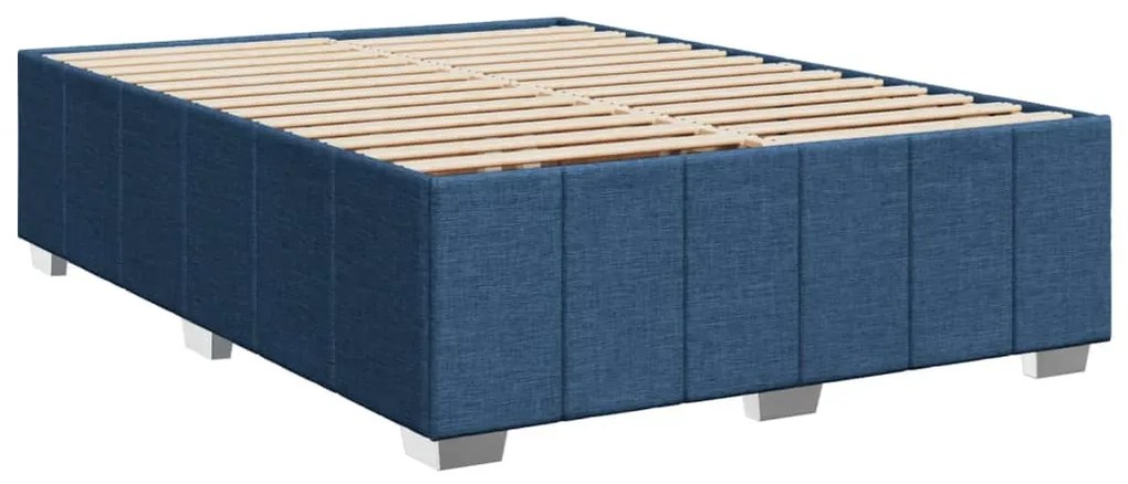 ΚΡΕΒΑΤΙ BOXSPRING ΜΕ ΣΤΡΩΜΑ ΜΠΛΕ 140X190 ΕΚ. ΥΦΑΣΜΑΤΙΝΟ 3293983