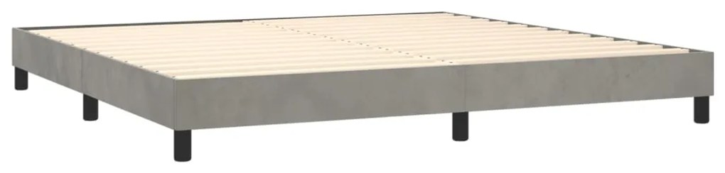 ΚΡΕΒΑΤΙ BOXSPRING ΜΕ ΣΤΡΩΜΑ &amp; LED ΑΝ.ΓΚΡΙ 200X200 ΕΚ. ΒΕΛΟΥΔΙΝΟ 3134603