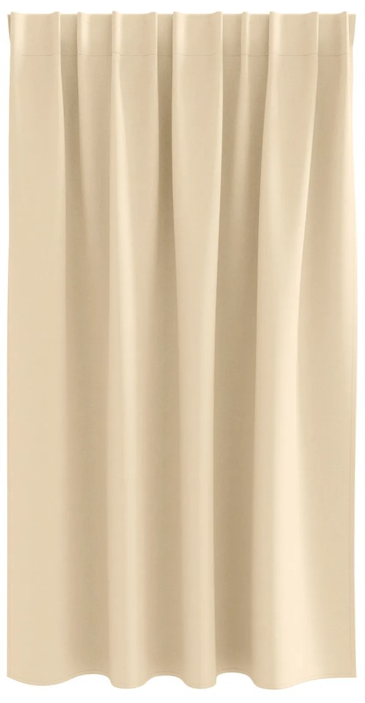vidaXL Κουρτίνες με κουρτίνες 2 pcs Κρεμ 140 x 140 cm Πολυεστέρας