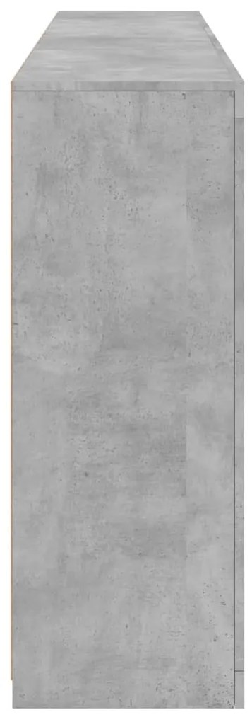 vidaXL Μπουφές με Φώτα LED Γκρι Σκυροδέματος 181,5 x 37 x 100 εκ.