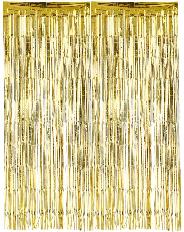 Διακοσμητική Κουρτίνα με Χρυσά 100x h200cm 237028