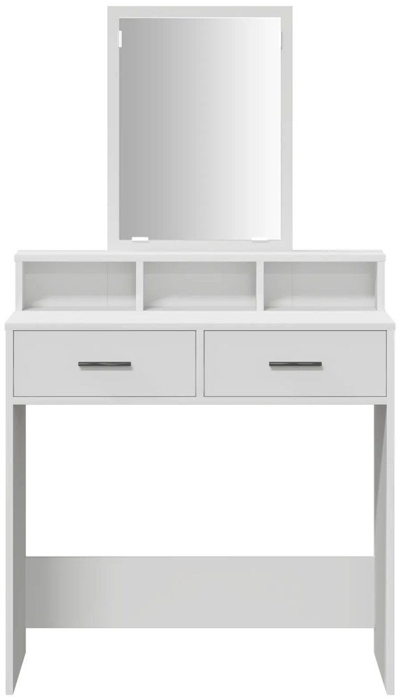 vidaXL Τουαλέτα με Συρτάρια Λευκή 79x41x140 εκ