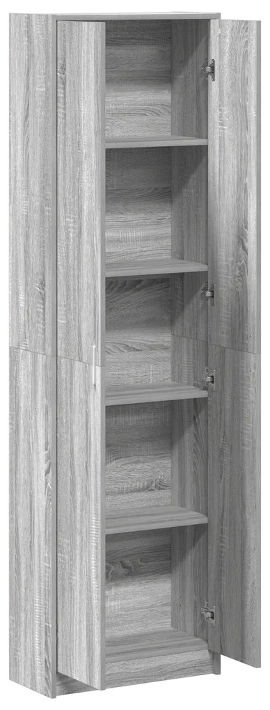 vidaXL Ντουλάπα  Γκρι Σονόμα 55x25x189 εκ. από Μοριοσανίδα