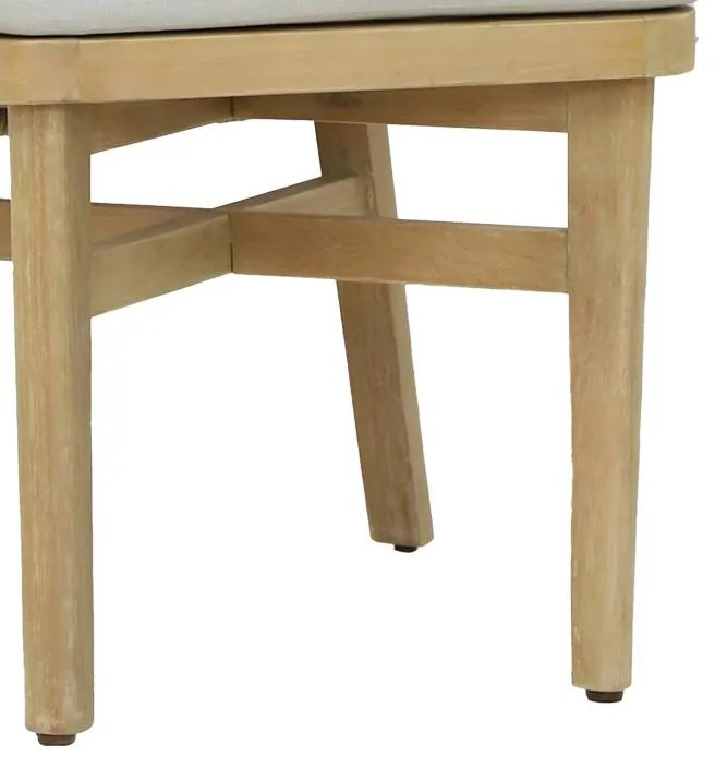 Καρέκλα - Πολυθρόνα Farem μασίφ ξύλο ευκαλύπτου - μπεζ ύφασμα 53x60x80 εκ. 53x60x80 εκ.