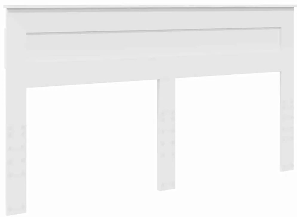 vidaXL Κεφαλάρι με κεφαλάρι Λευκό 200 cm Επεξεργασμένο ξύλο