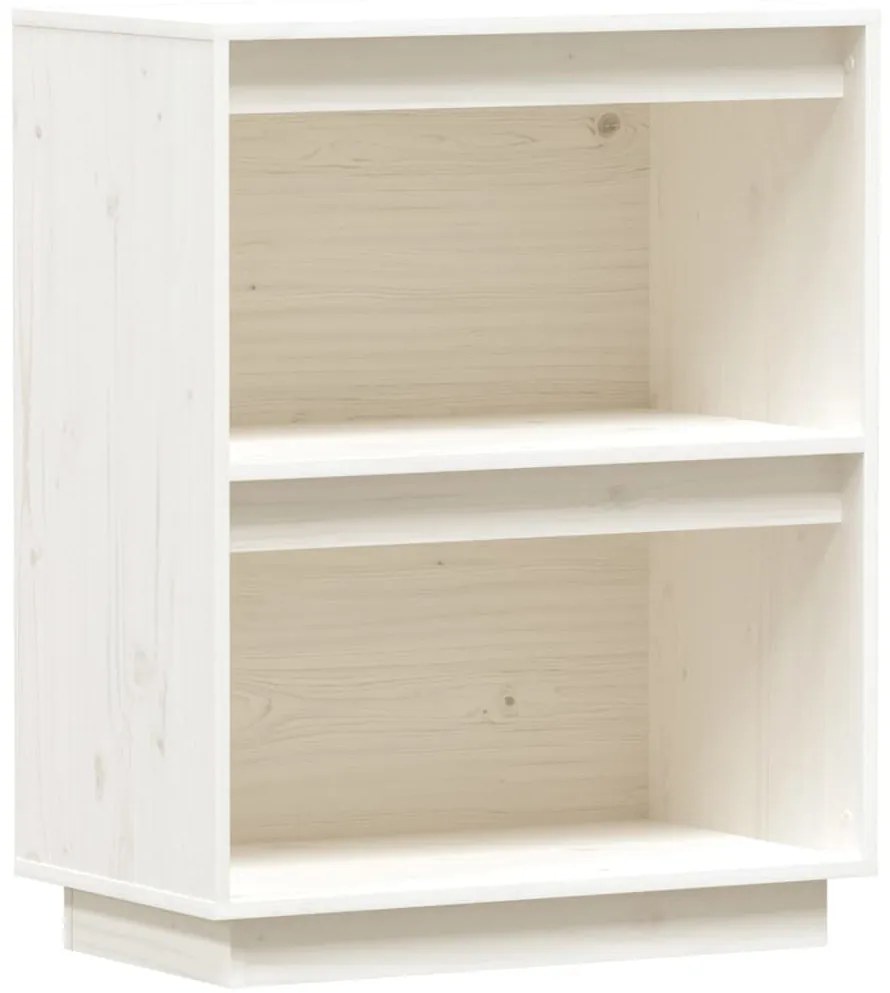 vidaXL Ντουλάπι Κονσόλα Λευκό 60 x 34 x 75 εκ. από Μασίφ Ξύλο Πεύκου